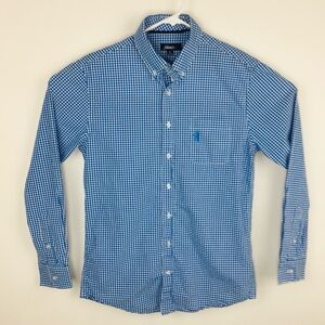 Johnnie-O mens long sleeve button down checkered shirt medium